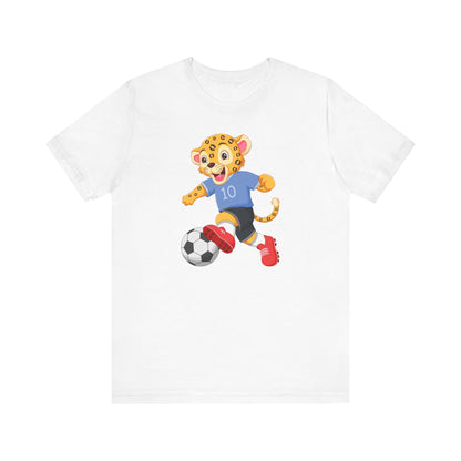 Camiseta unisex de fútbol con estampado de leopardo: entrega exprés disponible