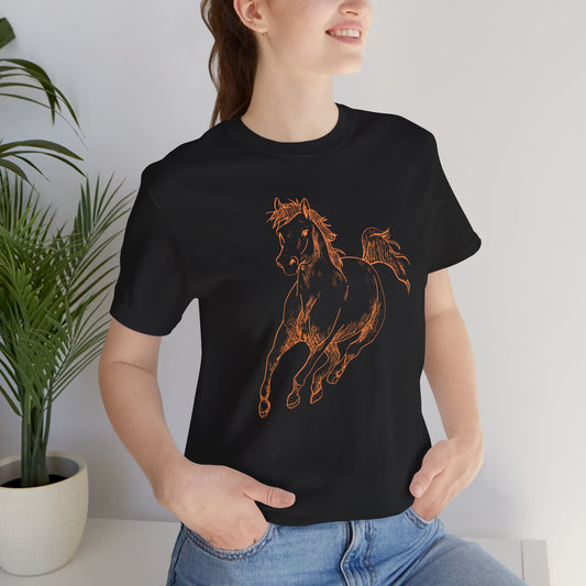 Express Delivery Unisex Jersey Tee with Horses Print