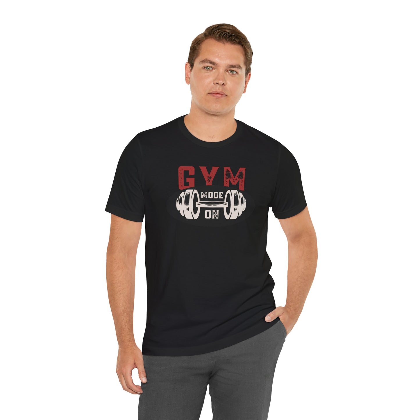 Gym Mode On Unisex Jersey Short Sleeve Tee - Workout Motivational Tee