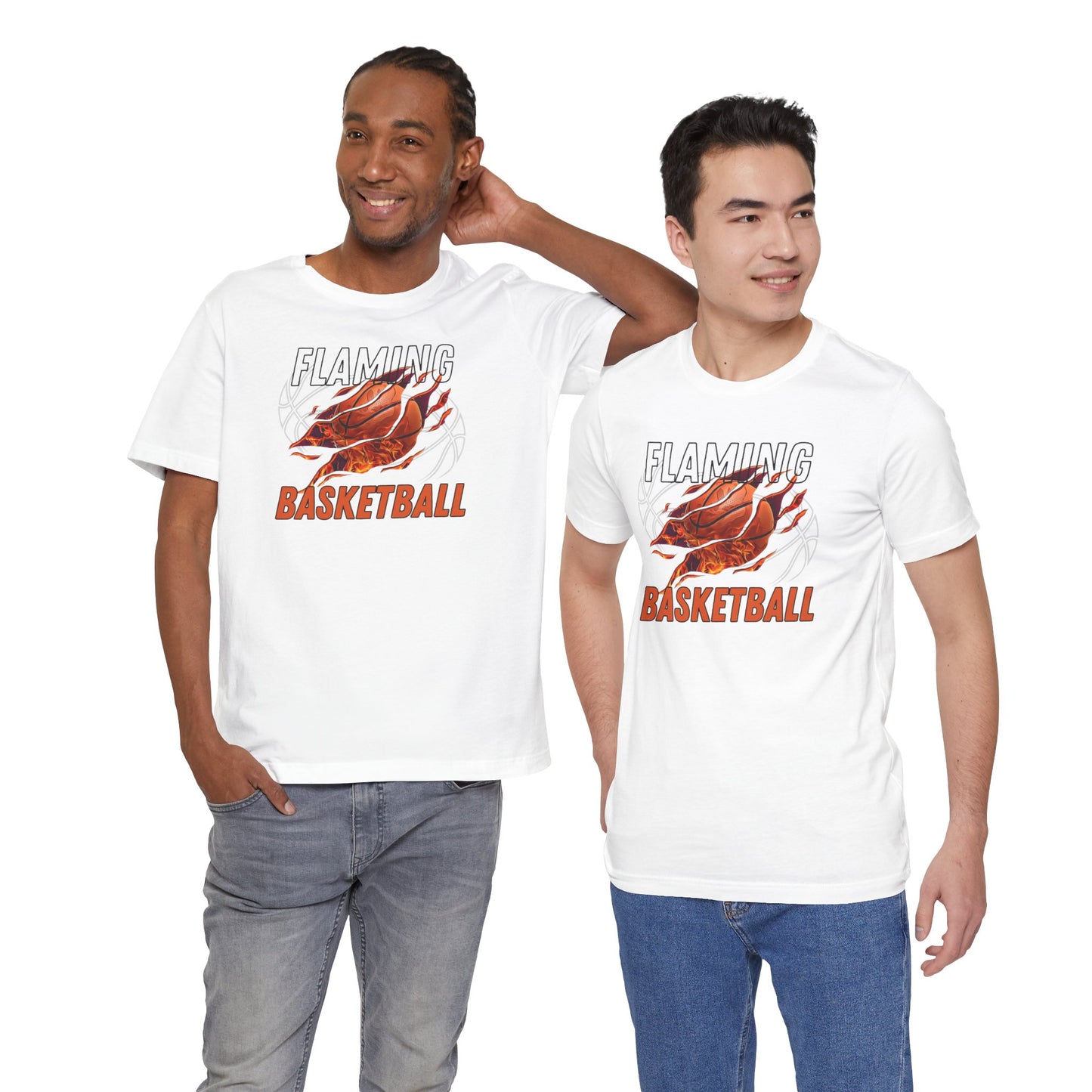 Flaming Basketball Graphic Tee for Sports Lovers