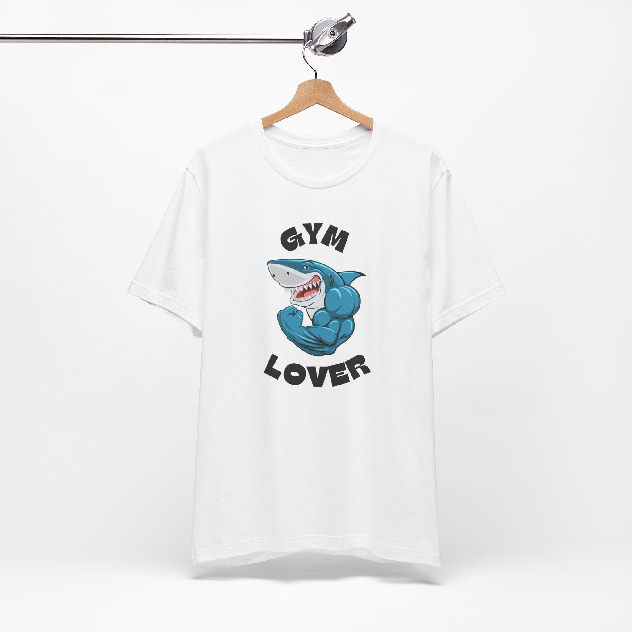 Gym Lover Shark Graphic Tee for Fitness Enthusiasts