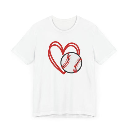 Unisex Jersey Short Sleeve Tee Express Delivery available BASEBALL HEART LOVE