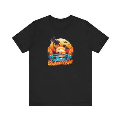 Vintage Summer Vibes Unisex Tee - Beach Sunset Graphic T-Shirt