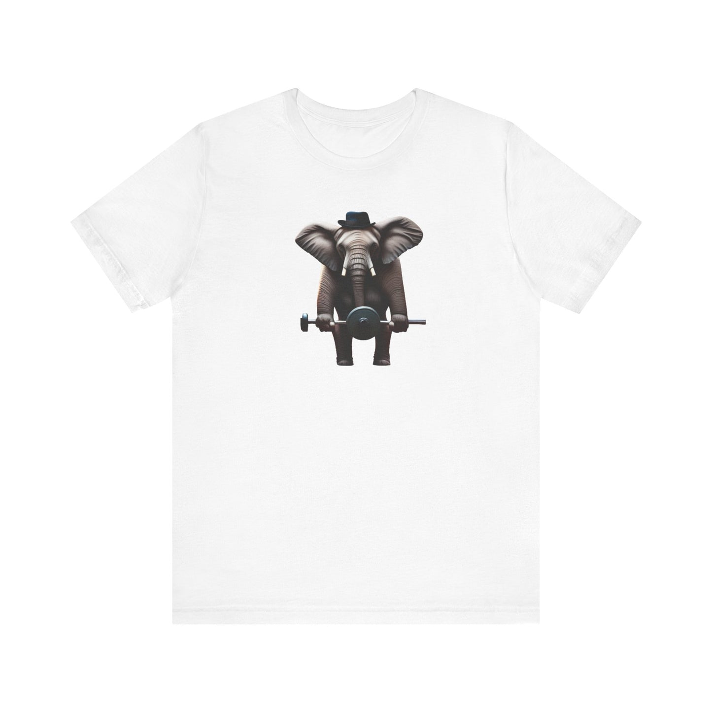 Elephant Lifting Weight Unisex Tee - Express Delivery Available