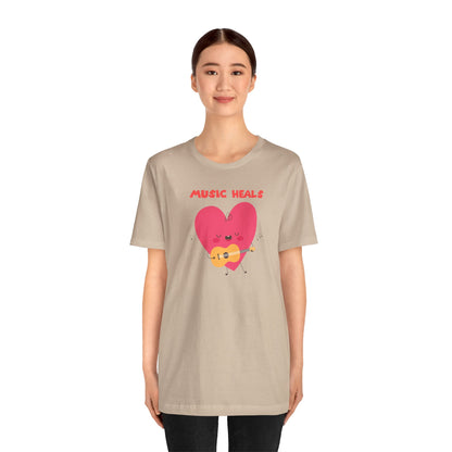 MUSIC HEALS Unisex Tee - Express Delivery Available - Gift Idea