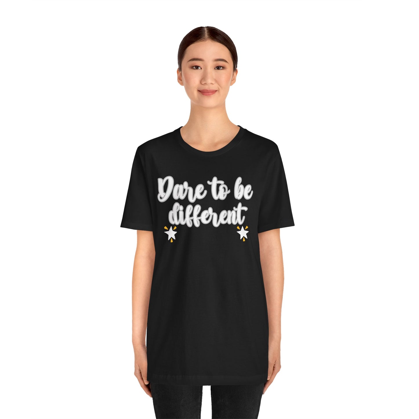 Unisex Jersey Short Sleeve Tee DARE TO BE DIFFERENT GIFT Express delivery available