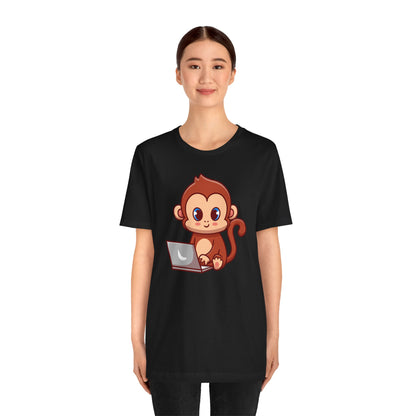 Unisex Tee MONKEY LAPTOP Express Delivery available