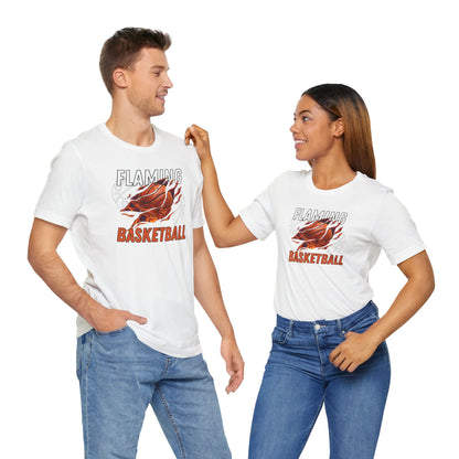 Flaming Basketball Graphic Tee for Sports Lovers