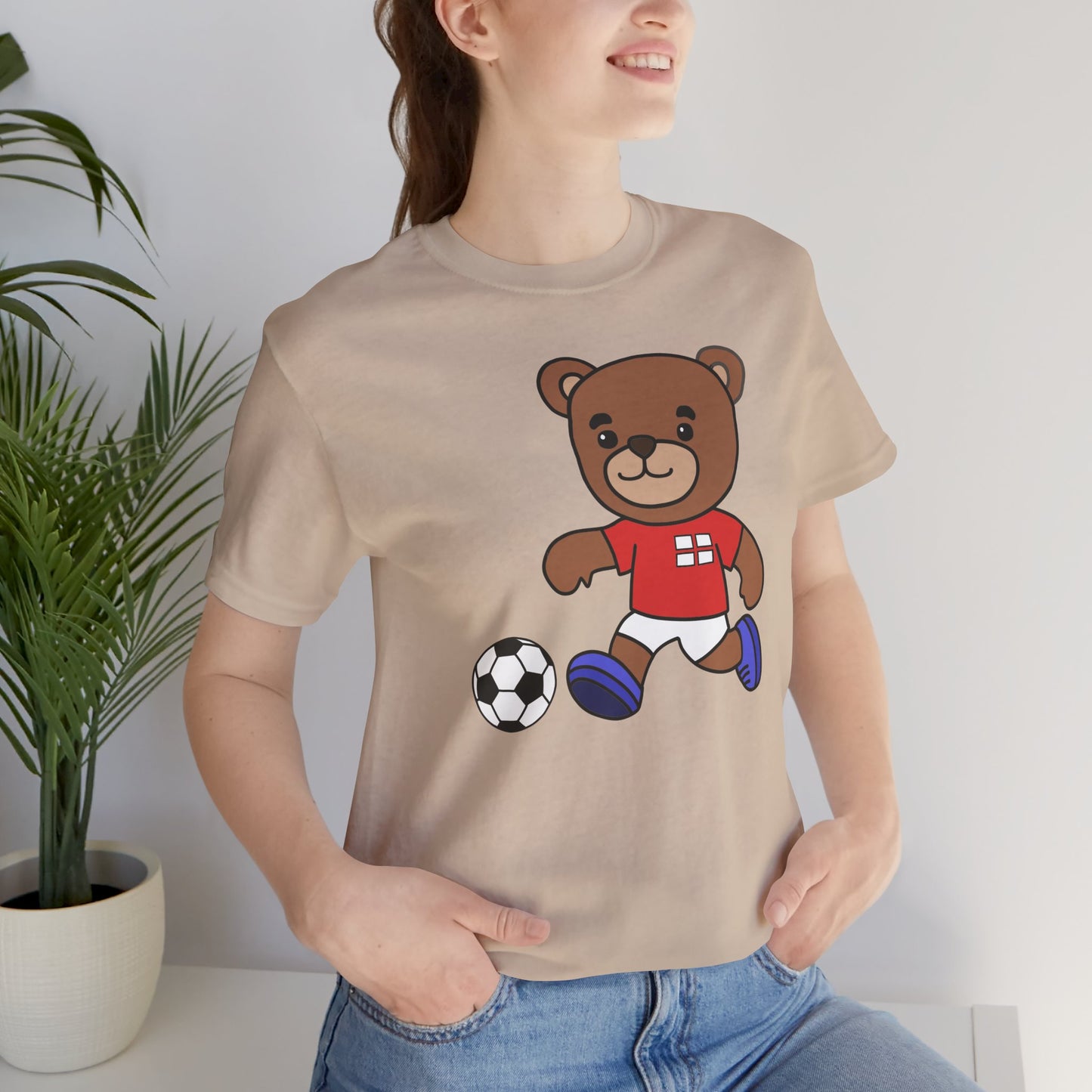 Football Teddy Bear Tee - Unisex Jersey