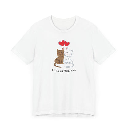 Cute Cat Love Graphic Tee - Perfect for Animal Lovers