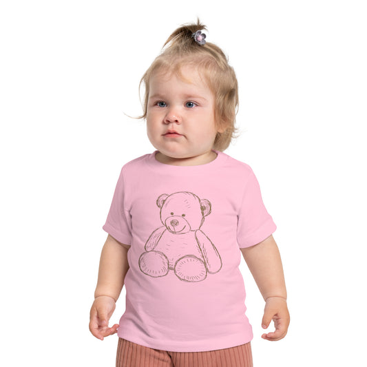 Adorable Teddy Bear Baby Short Sleeve T-Shirt - Perfect for Infants & Toddlers