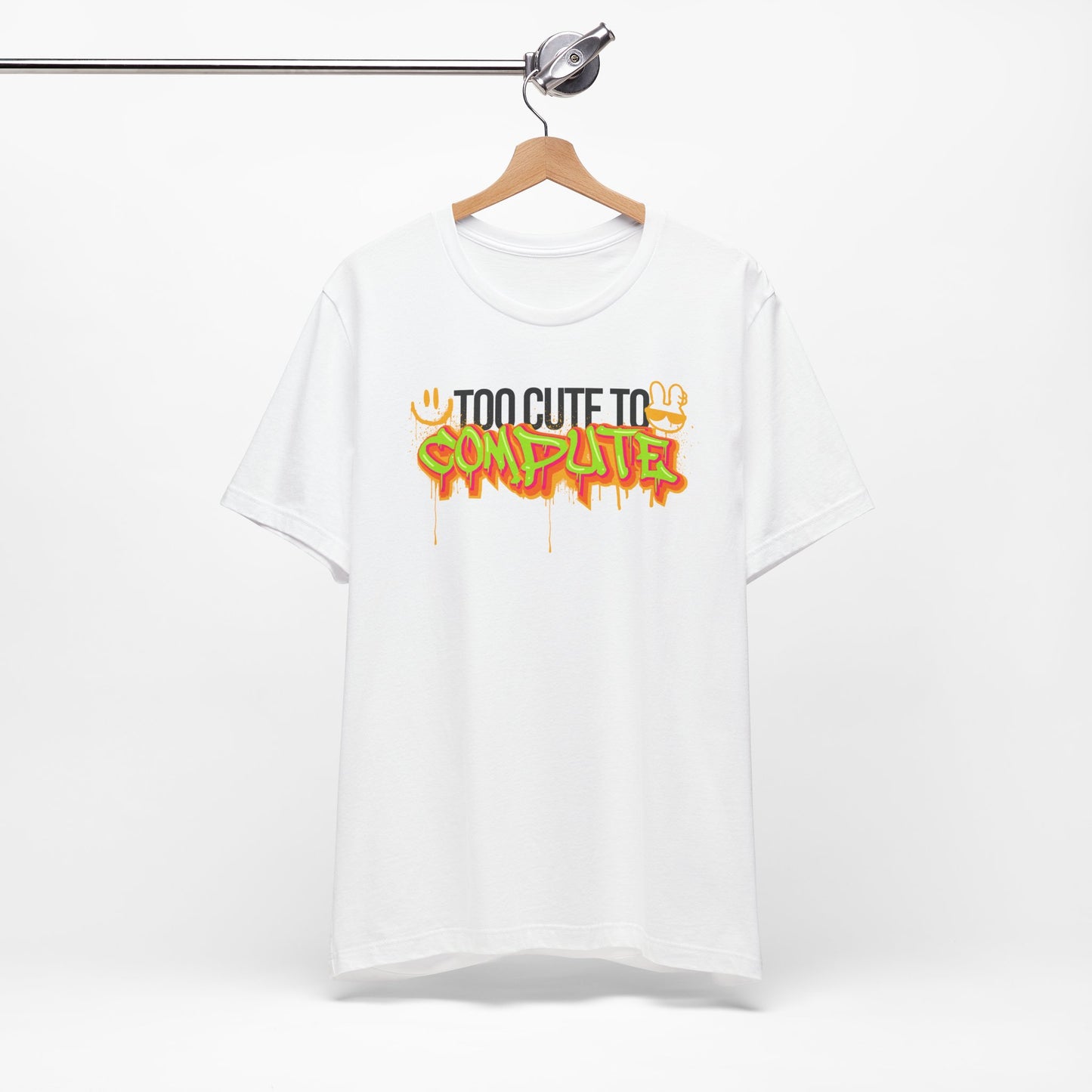 Funny Graphic Tee - 'Too Cute to Compute'