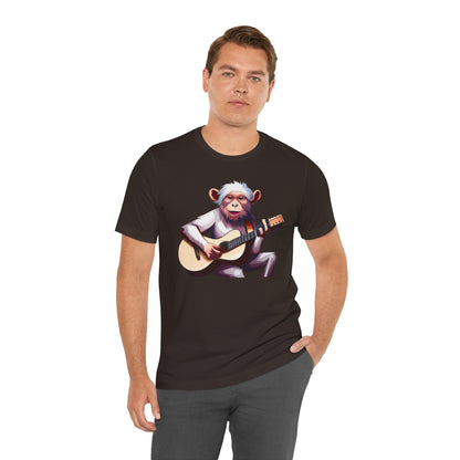 Unisex Tee Monkey Playing Guitar Express Delivery Gift