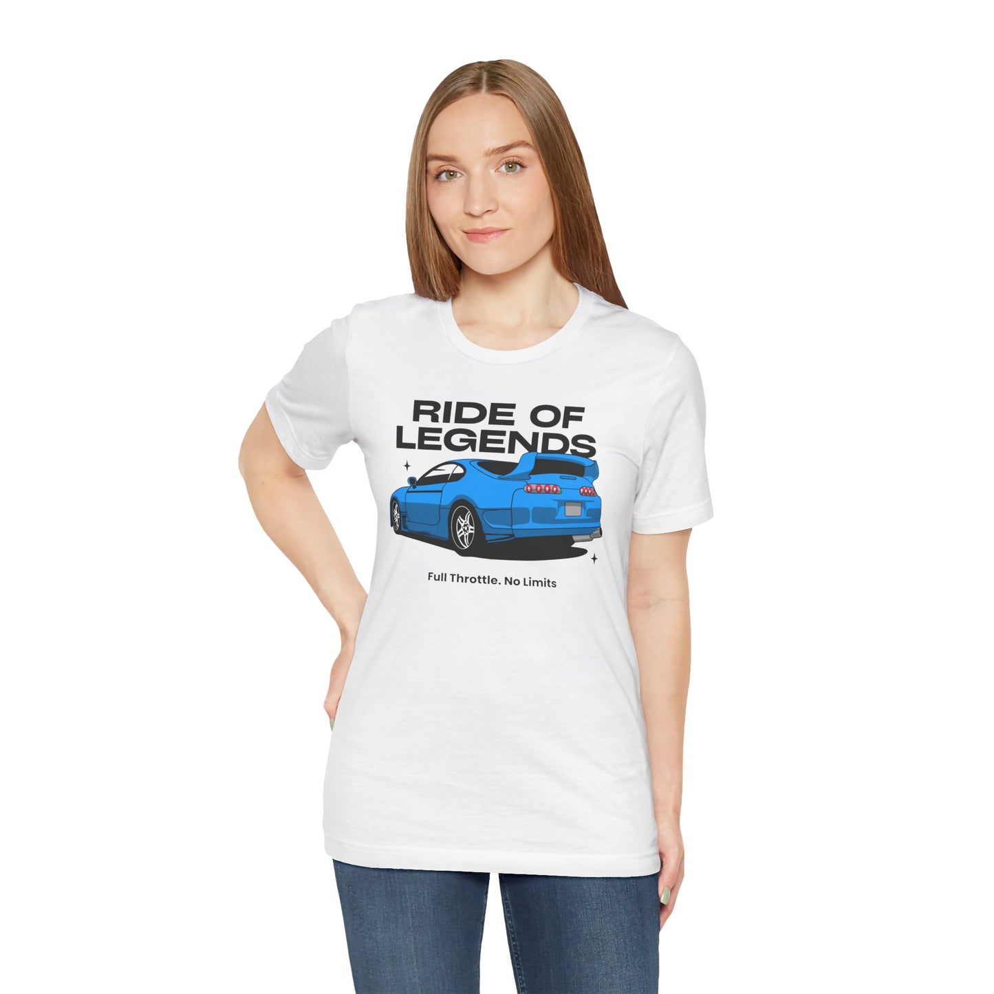 Ride of Legends Unisex Jersey Tee - Full Throttle Car Graphic