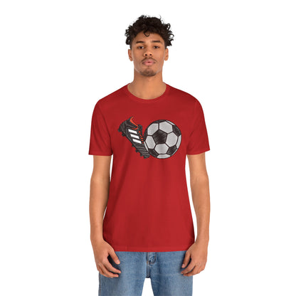 T-shirt unisexe à motif de chaussures de football avec option de livraison express