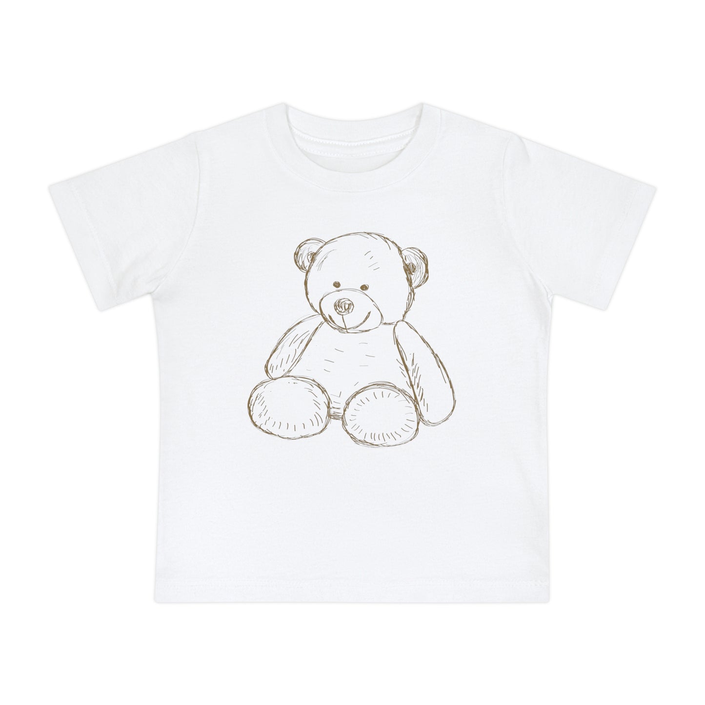 Adorable Teddy Bear Baby Short Sleeve T-Shirt - Perfect for Infants & Toddlers