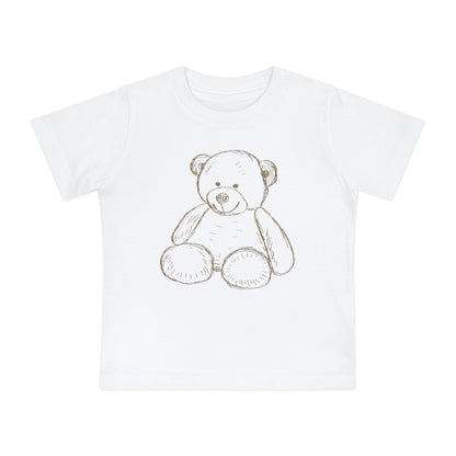 Adorable Teddy Bear Baby Short Sleeve T-Shirt - Perfect for Infants & Toddlers