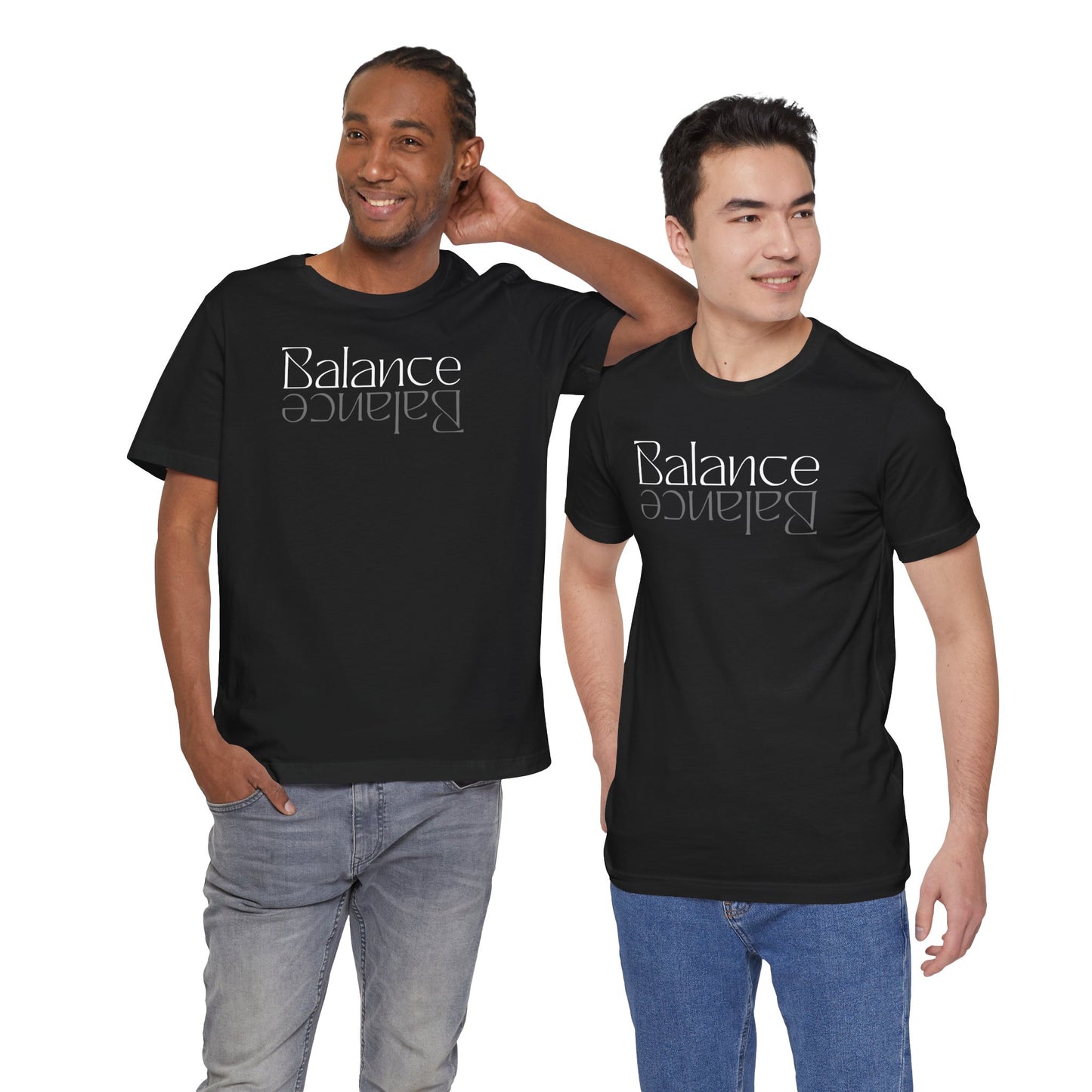 Balanced Vibes Unisex Jersey Tee - Minimalist Design for Mindfulness