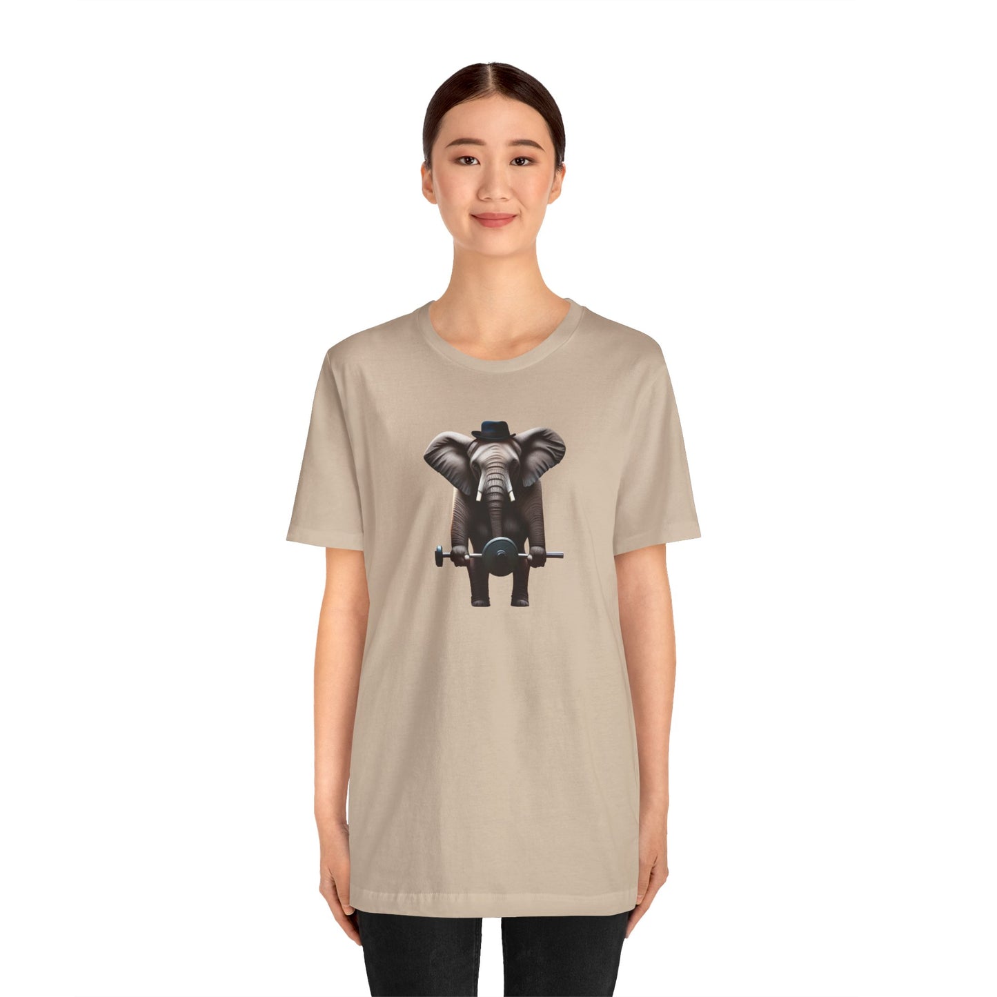 Elephant Lifting Weight Unisex Tee - Express Delivery Available