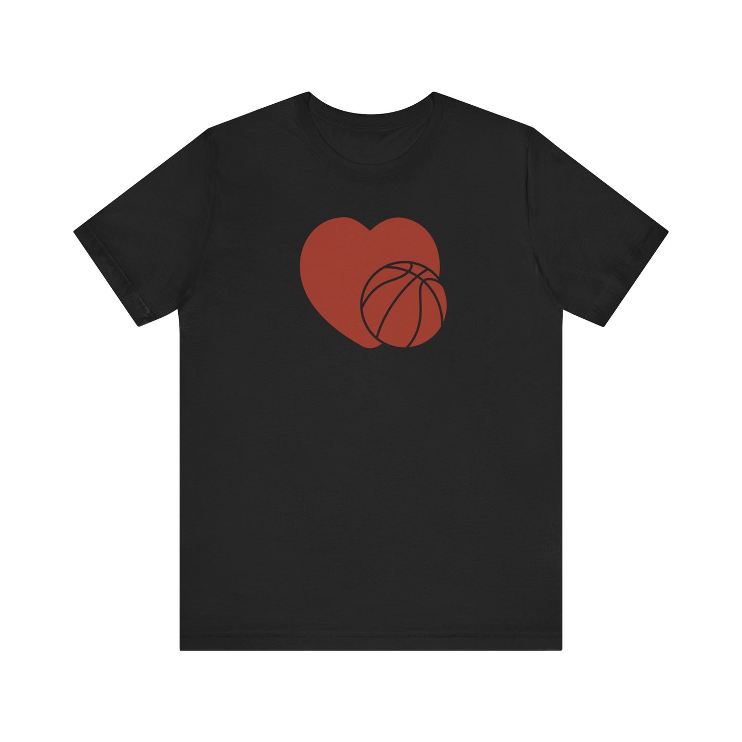 Camiseta de manga corta unisex. Me encanta el baloncesto. 