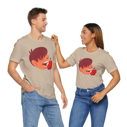 Unisex Tee Express Delivery Boy Eating Apple