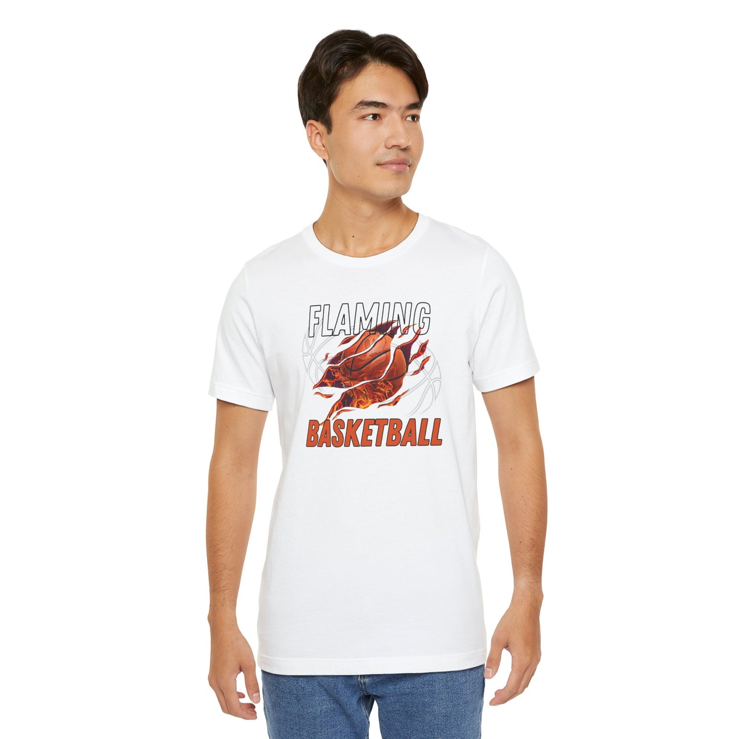 Flaming Basketball Graphic Tee for Sports Lovers