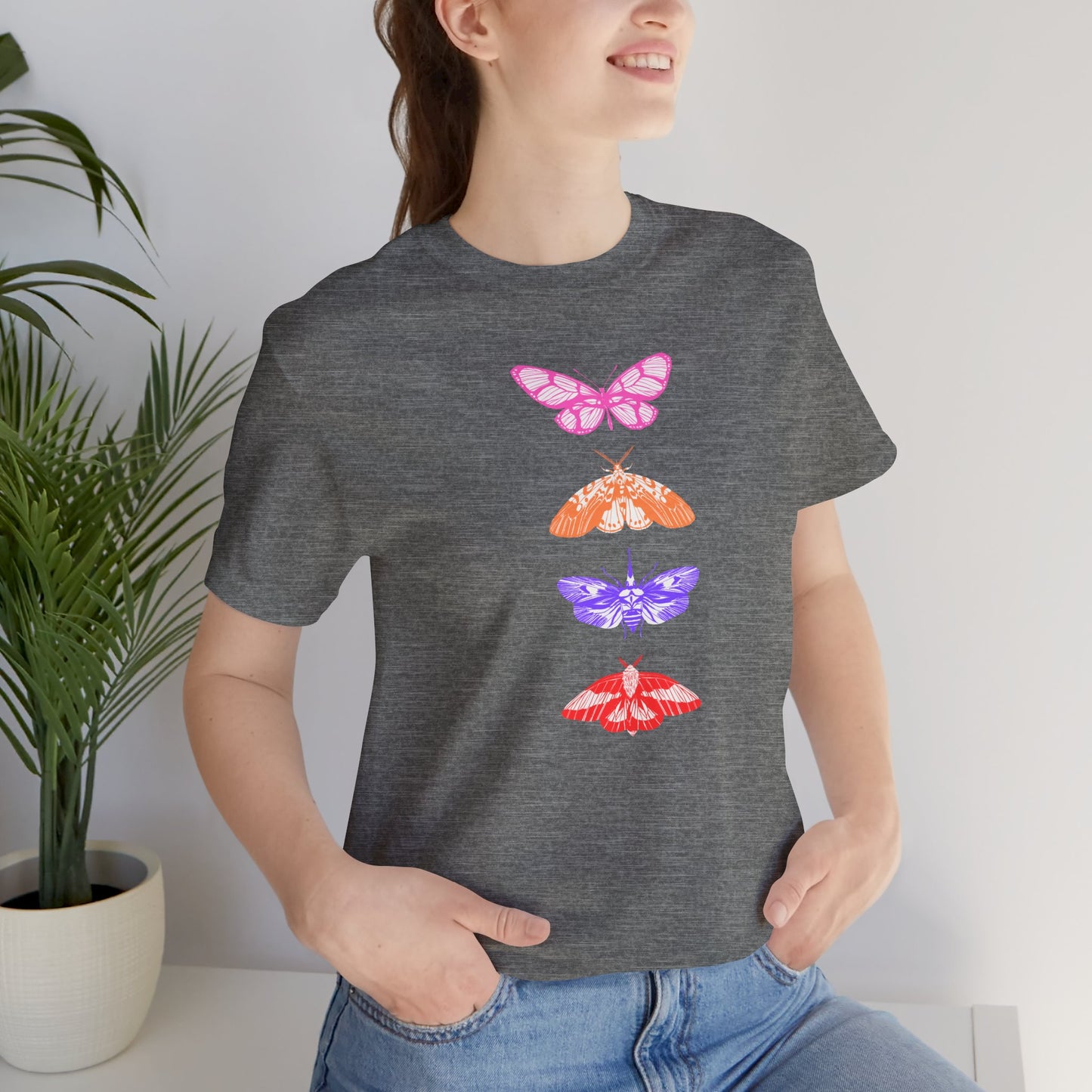 Bohemian Butterfly Graphic Tee - Unisex Jersey Short Sleeve T-Shirt