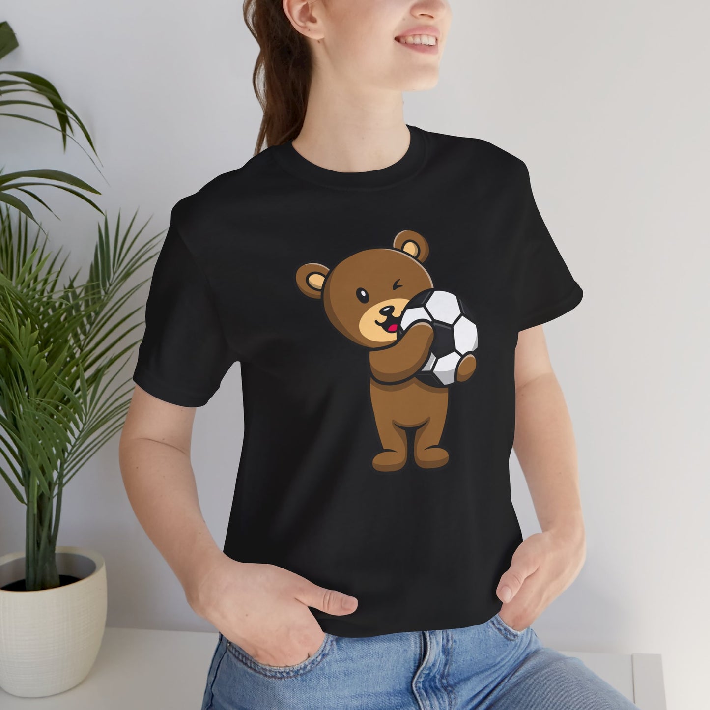 Teddy Bear Football Soccer Unisex Tee