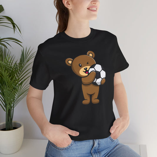 Camiseta unisex de fútbol con osito de peluche