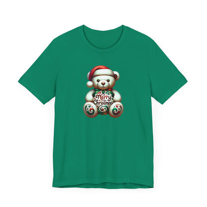 T-shirt de Noël avec ours en peluche