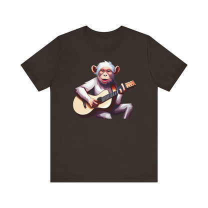 Unisex Tee Monkey Playing Guitar Express Delivery Gift