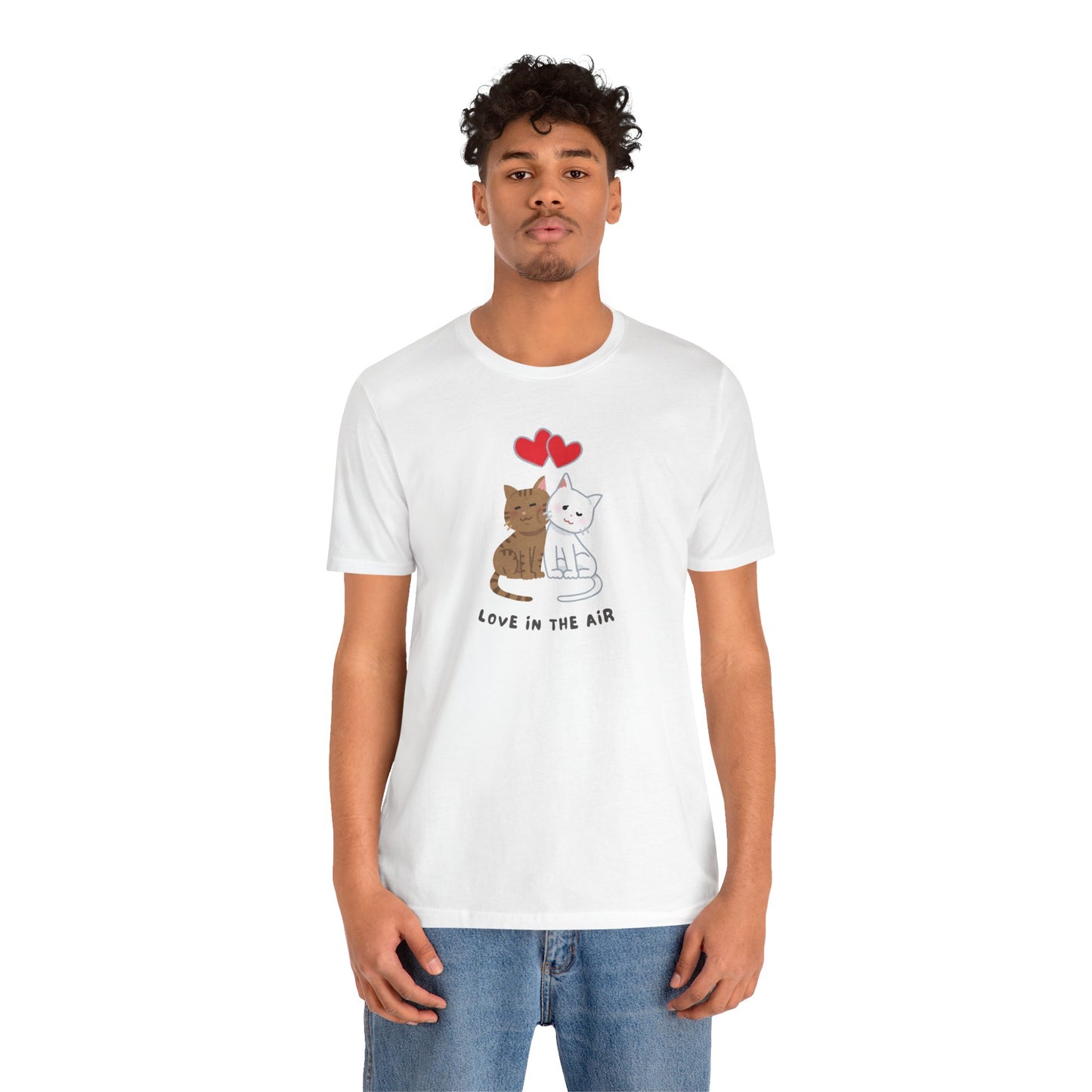 Cute Cat Love Graphic Tee - Perfect for Animal Lovers