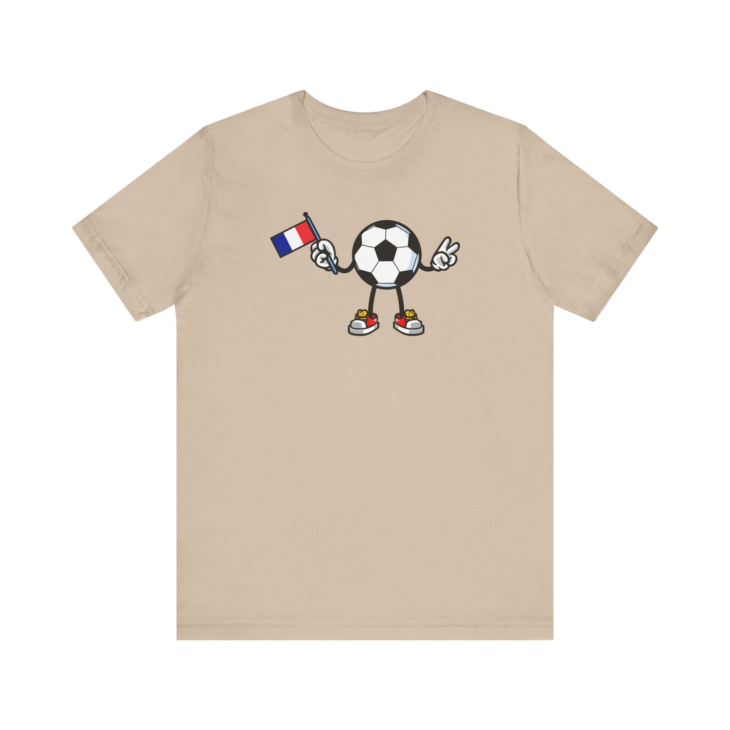 Unisex Jersey Short Sleeve Tee FOOTBALL SOCCER FRANCE FLAG