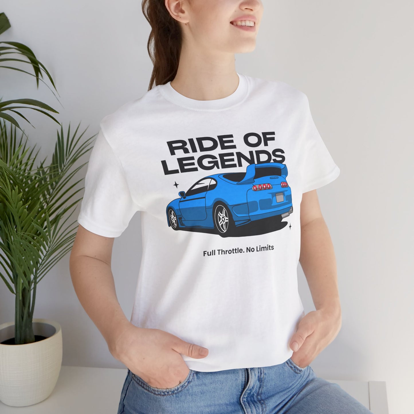 Ride of Legends Unisex Jersey Tee - Full Throttle Car Graphic