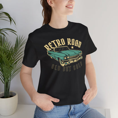 Retro Road Unisex Tee - Old But Gold Vintage Car Graphic Shirt