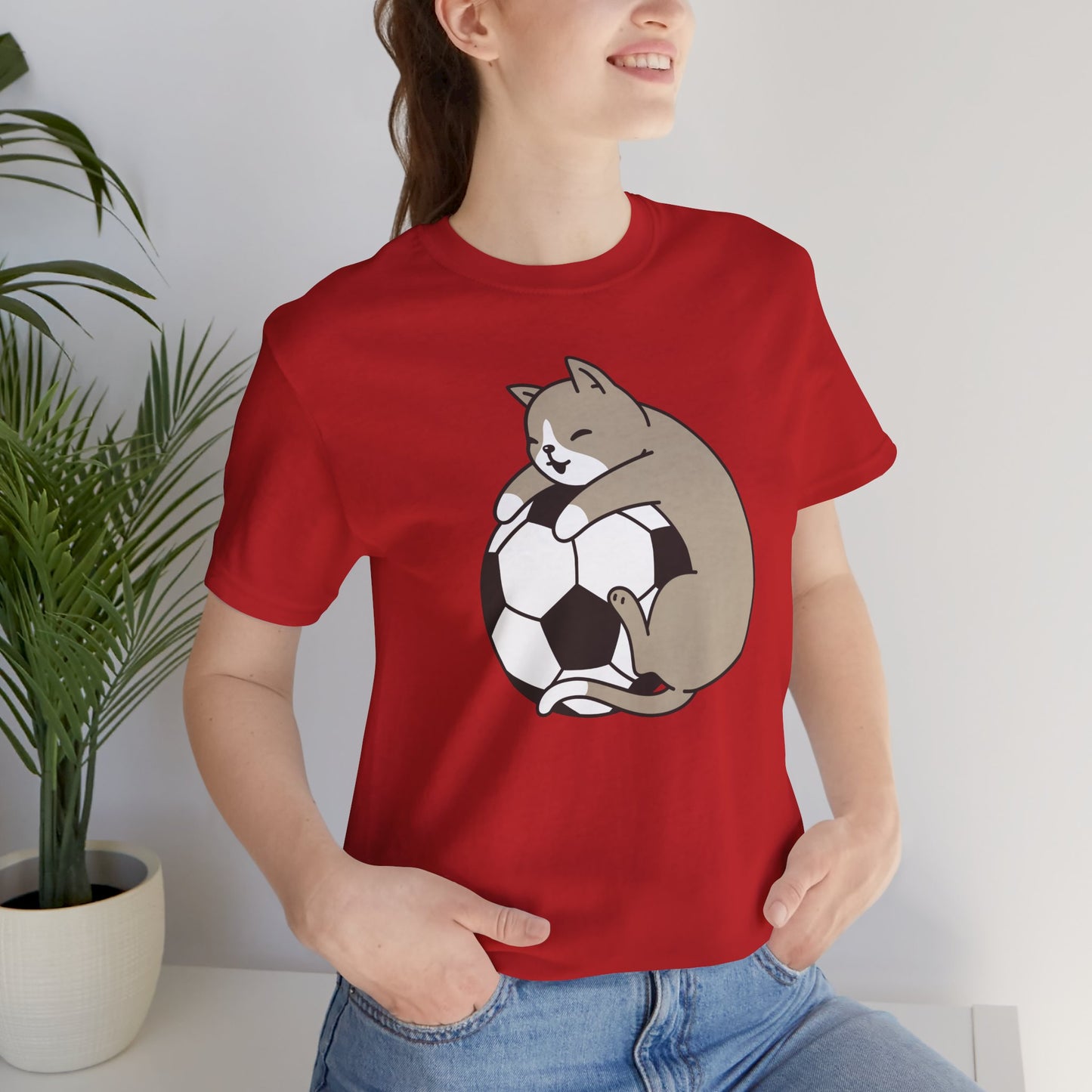 T-shirt de football Cat Hug