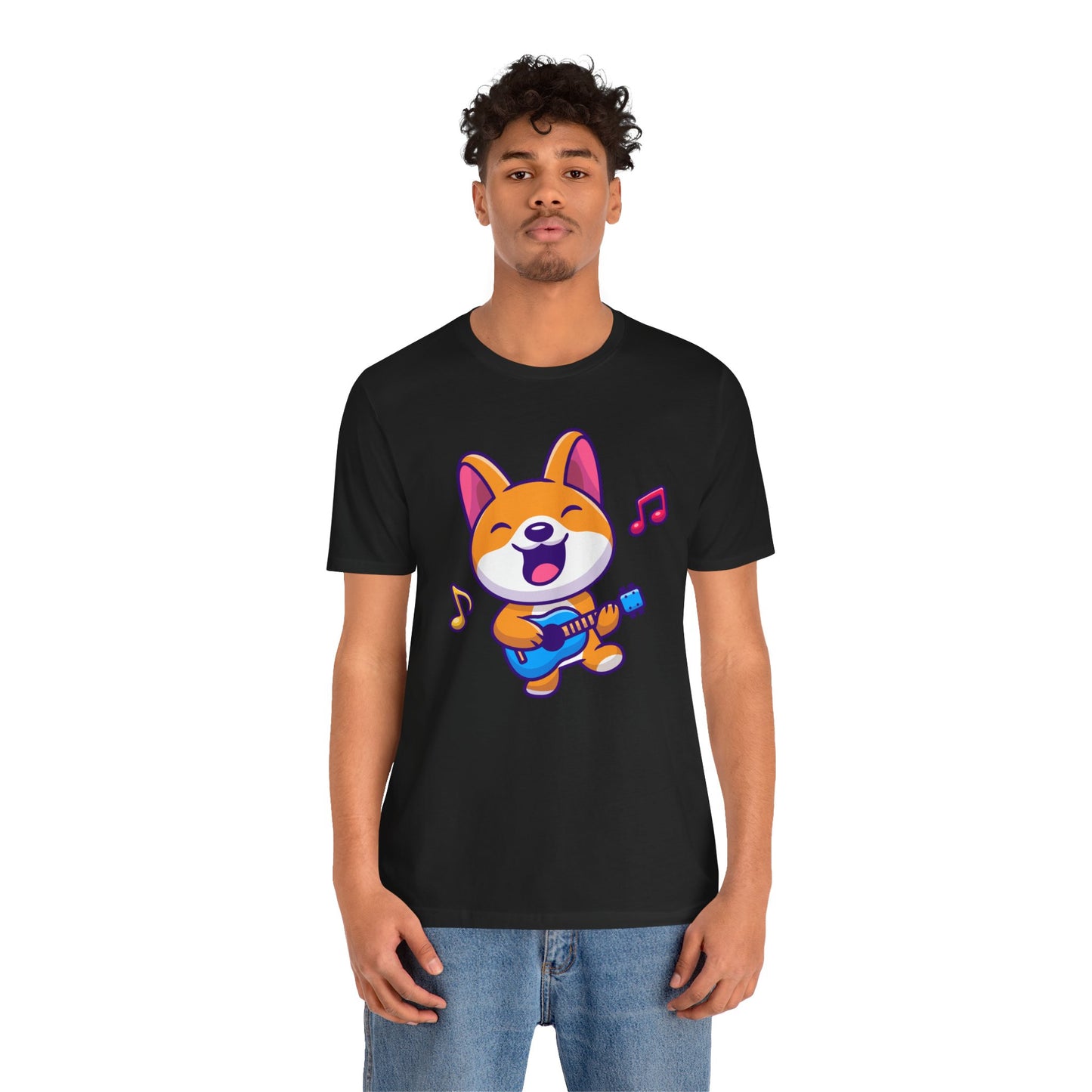 Music Dog Guitar Unisex Tee - Express Delivery Available