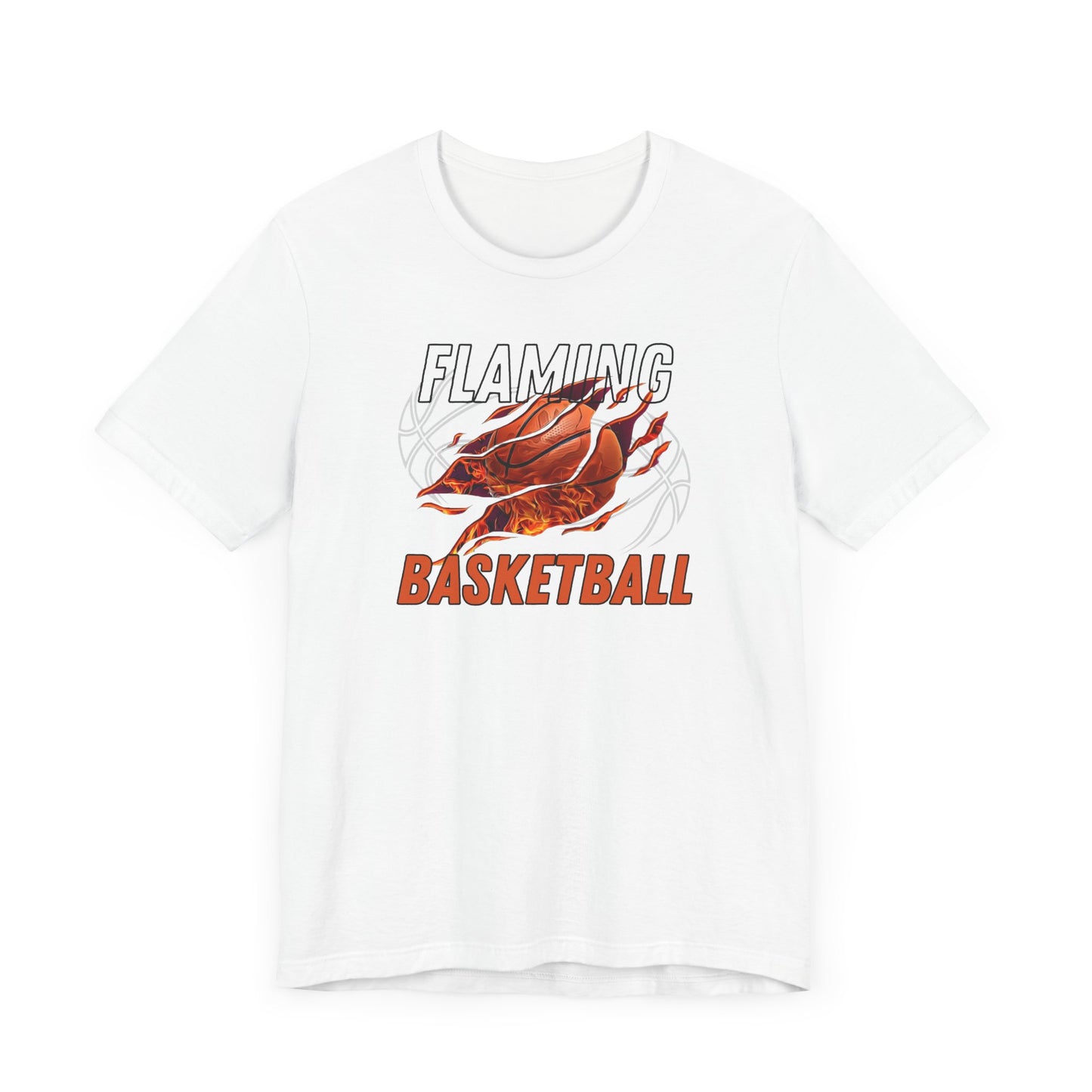 Flaming Basketball Graphic Tee for Sports Lovers