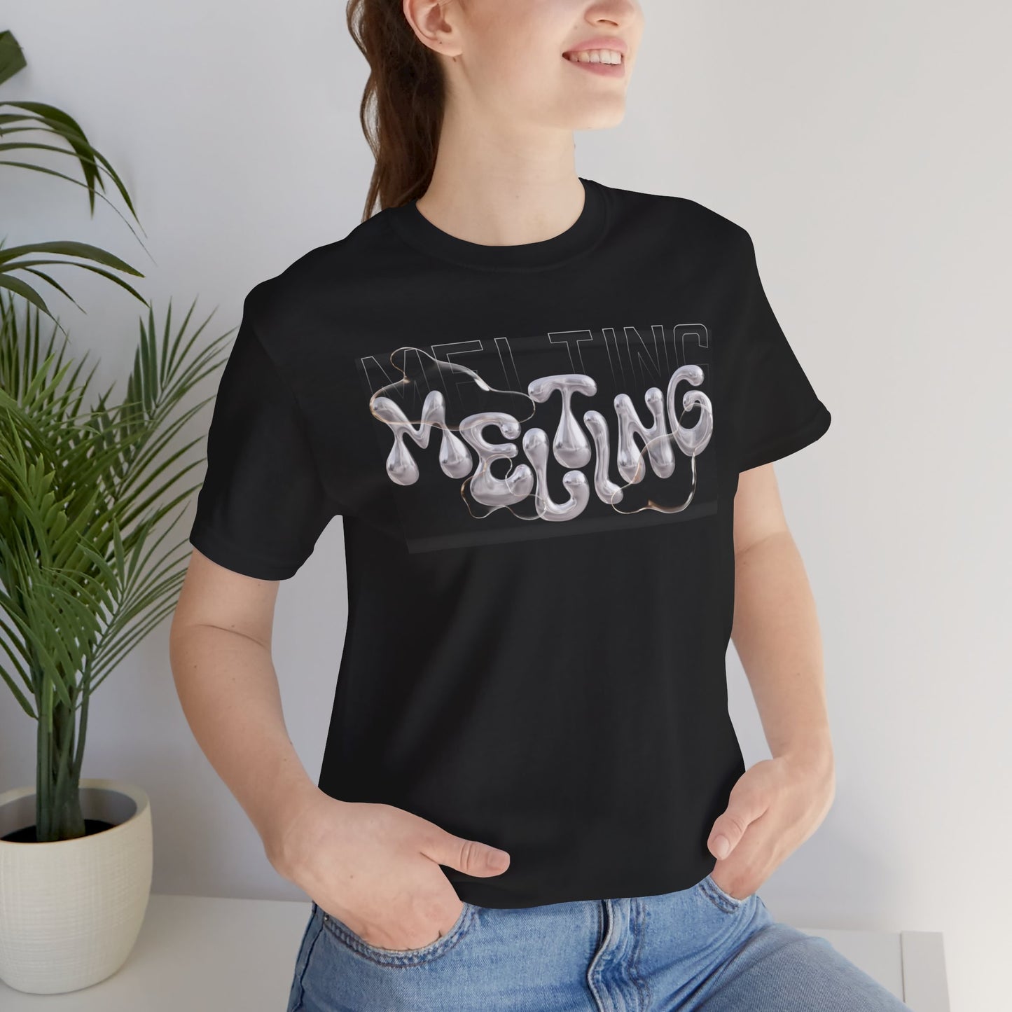 Melting Vibes Unisex Jersey Short Sleeve Tee - Trendy Graphic Tee for Casual Style