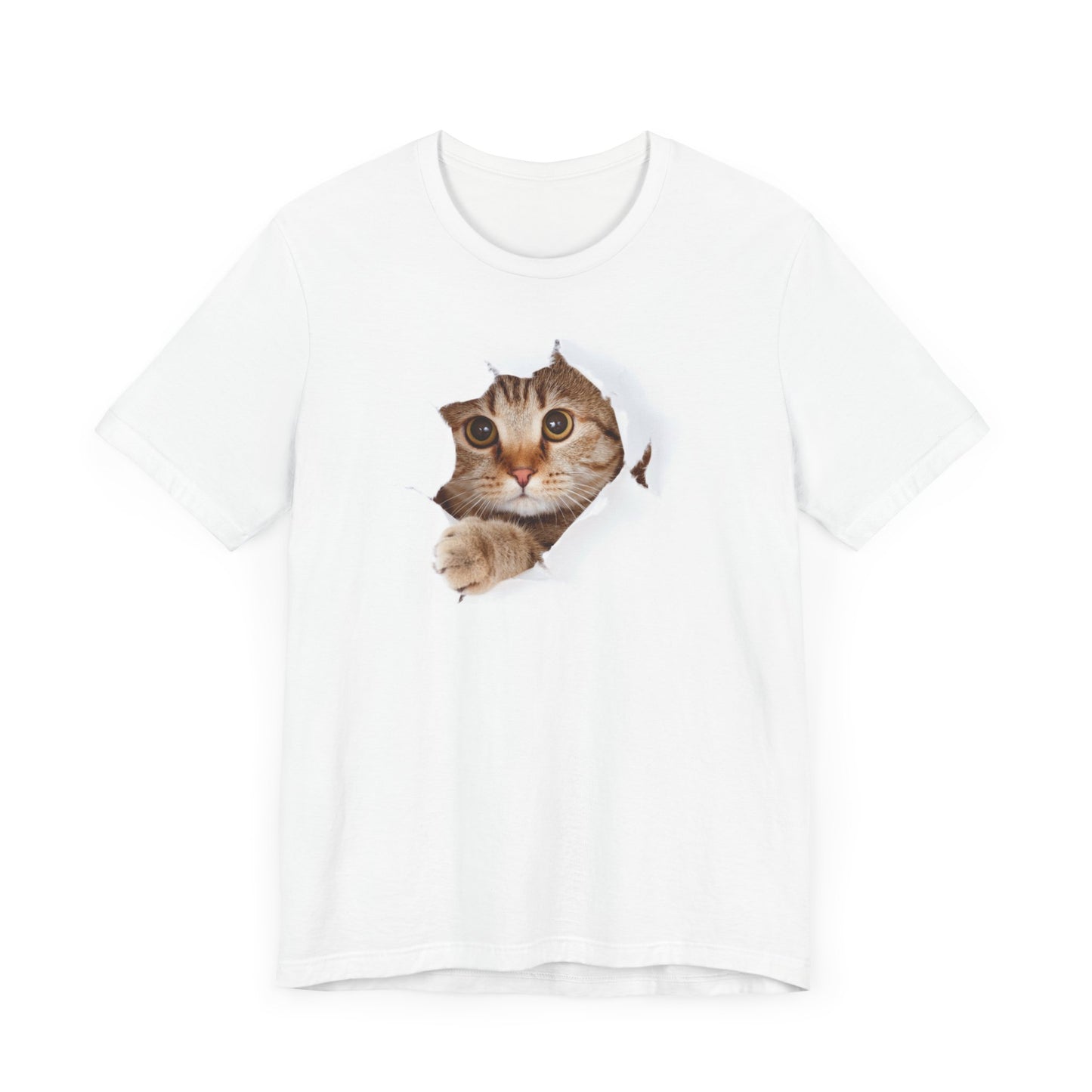 Cute Cat Peeking Unisex Tee | Fun & Playful Cat Design