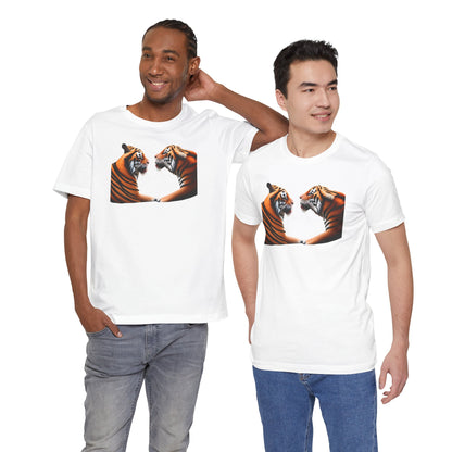 Two tigers Unisex Jersey Short Sleeve Tee