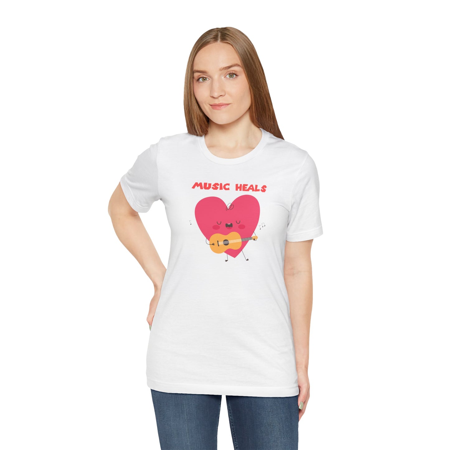 MUSIC HEALS Unisex Tee - Express Delivery Available - Gift Idea