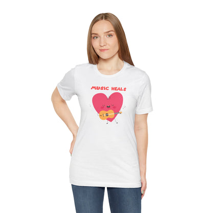 MUSIC HEALS Unisex Tee - Express Delivery Available - Gift Idea