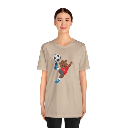 Dog Playing Football Soccer Unisex Tee - Express Delivery Available