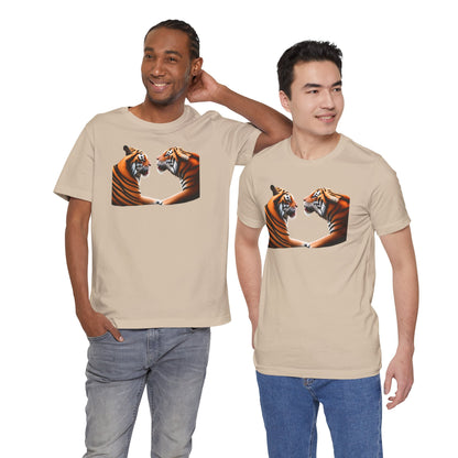 Two tigers Unisex Jersey Short Sleeve Tee