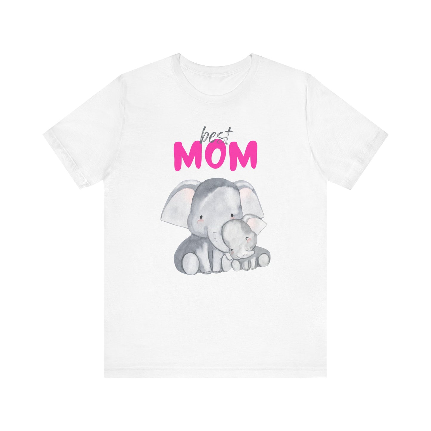 Cute Elephant Best Mom Jersey Tee