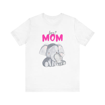 Cute Elephant Best Mom Jersey Tee