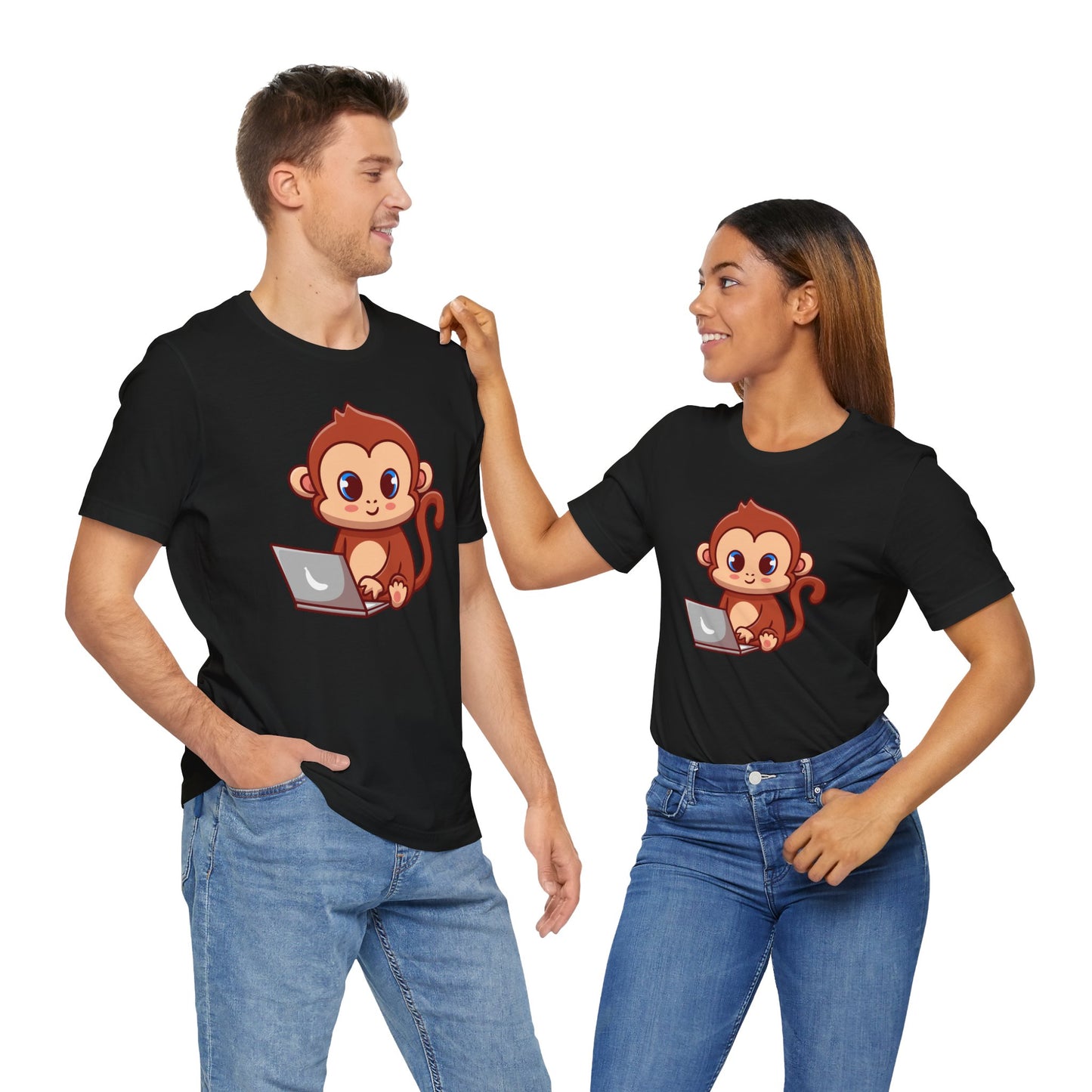 Unisex Tee MONKEY LAPTOP Express Delivery available