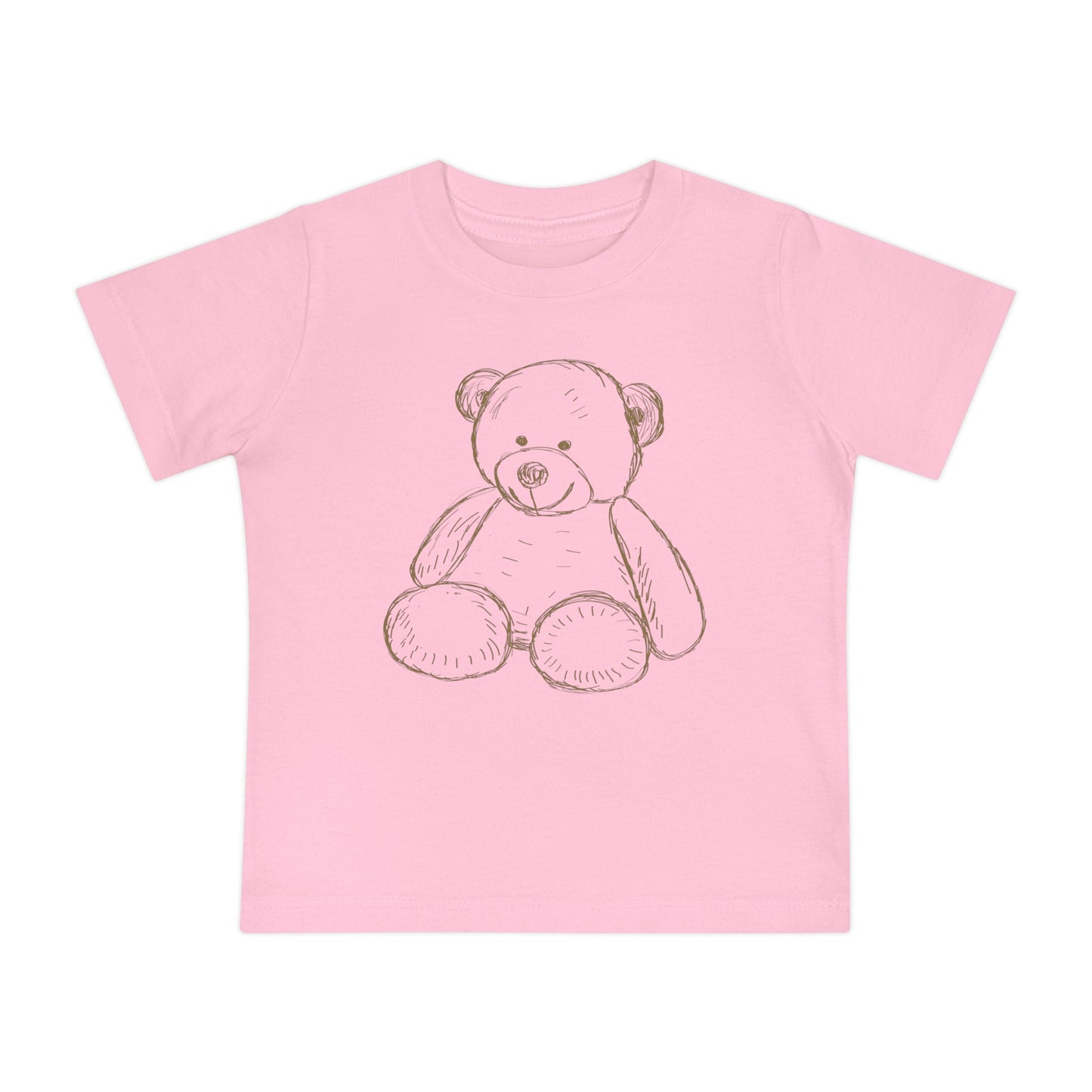 Adorable Teddy Bear Baby Short Sleeve T-Shirt - Perfect for Infants & Toddlers