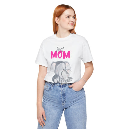 Cute Elephant Best Mom Jersey Tee